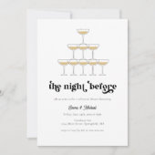 Elegant Mod Champagne Rehearsal Dinner Kaart (Voorkant)