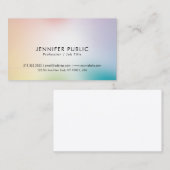 Elegant modaal kleurenminimalistisch grafisch ontw visitekaartje (Voorkant / Achterkant)