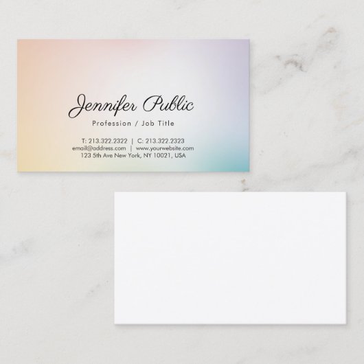 Elegant modaal ontwerp minimalistisch grafisch ont visitekaartje (Voorkant / Achterkant)