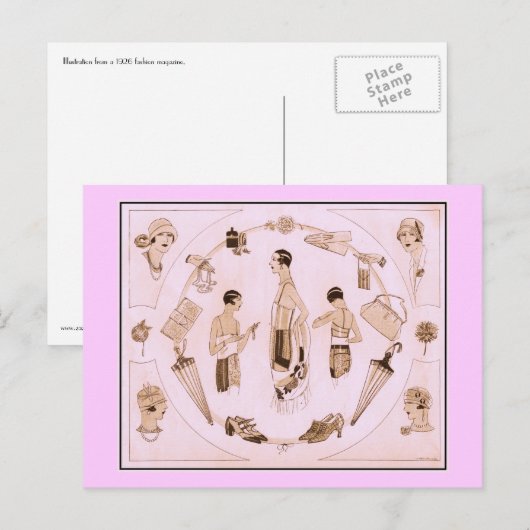 Elegant Mode 1920 Briefkaart (Voorkant / Achterkant)