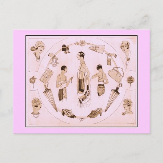 Elegant Mode 1920 Briefkaart (Voorkant)