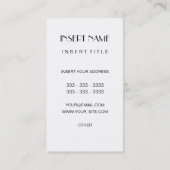 Elegant Mode 3D Art Visitekaartje (Achterkant)