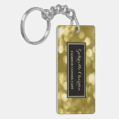 Elegant Mode Consultant Glamoureuze Gold Bokeh Sleutelhanger (Voorkant Links)