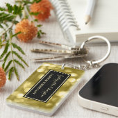 Elegant Mode Consultant Glamoureuze Gold Bokeh Sleutelhanger (Voorkant Rechts)