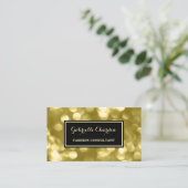 Elegant Mode Consultant Glamoureuze Gold Bokeh Visitekaartje (Staand voorkant)