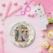 elegant mode dames 1920 papieren bordje (Feest)