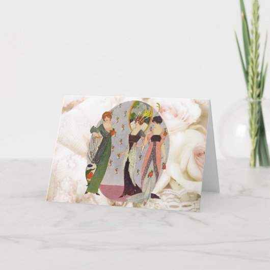 elegant mode dames in 1920 kaart (Voorkant)