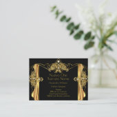 Elegant Mode Designer Gold Black Draps Visitekaartje (Staand voorkant)
