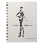 Elegant Mode Designer Portfolio Sketch Notitieboek (Voorkant)