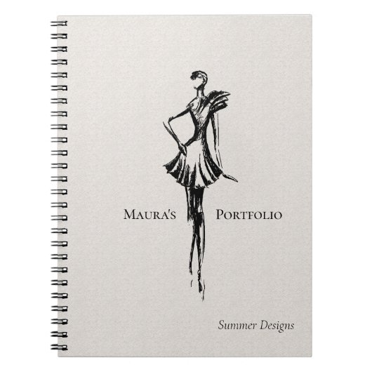 Elegant Mode Designer Portfolio | Summer Sketch Notitieboek (Voorkant)