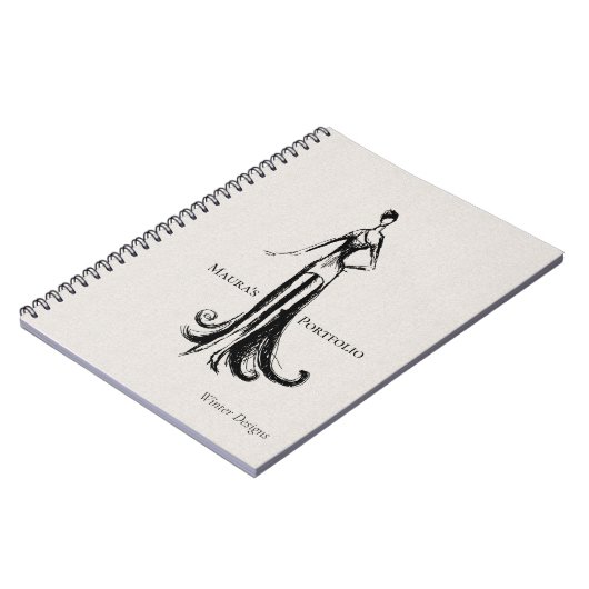 Elegant Mode Designer Portfolio | Winter Sketch Notitieboek (Linkerzijde)