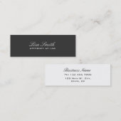 Elegant Mode Designer Professional Plain Black Mini Visitekaartje (Voorkant / Achterkant)