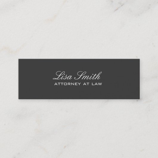 Elegant Mode Designer Professional Plain Black Mini Visitekaartje (Voorkant)
