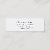 Elegant Mode Designer Professional Plain Black Mini Visitekaartje (Achterkant)