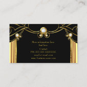 Elegant Mode Jewelry Designer Gold Black Visitekaartje (Achterkant)