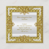 Elegant Mode Jewelry Designer Gold Diamonds Vierkante Visitekaartje (Achterkant)