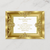 Elegant Mode Jewelry Designer Gold Pareltjes Visitekaartje (Achterkant)