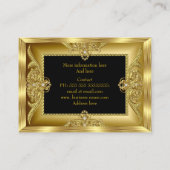 Elegant Mode Jewelry Designer Gold Pareltjes zwart Visitekaartje (Achterkant)