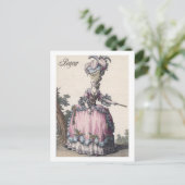 Elegant Mode Marie Antoinette Wenskaart Briefkaart (Staand voorkant)