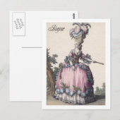 Elegant Mode Marie Antoinette Wenskaart Briefkaart (Voorkant / Achterkant)