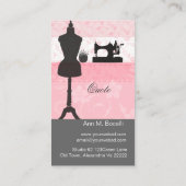 Elegant  Mode Meisroze zaaigoed Visitekaartje (Achterkant)