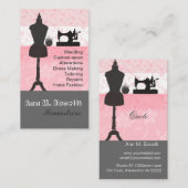 Elegant  Mode Meisroze zaaigoed Visitekaartje (Voorkant / Achterkant)