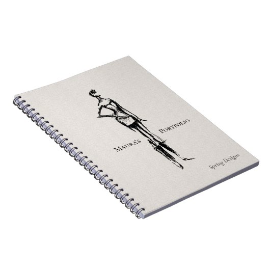 Elegant Mode Portfolio | Voorjaarsschets Notitieboek (Rechterzijde)