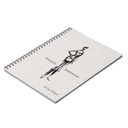 Elegant Mode Portfolio | Voorjaarsschets Notitieboek (Linkerzijde)