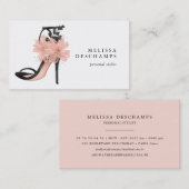 Elegant Mode Schoenillustratie Persoonlijke Stijll Visitekaartje (Voorkant / Achterkant)