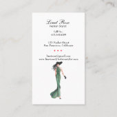 Elegant Mode Stylist Girl Visitekaartje (Achterkant)