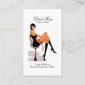Elegant Mode Stylist Girl Visitekaartje (Voorkant)