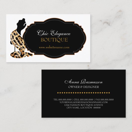 Elegant Mode Visitekaartje (Voorkant / Achterkant)