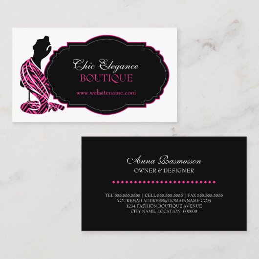 Elegant Mode Visitekaartje (Voorkant / Achterkant)