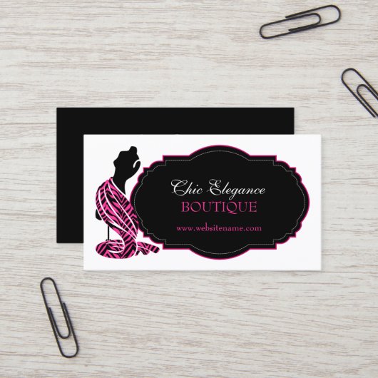 Elegant Mode Visitekaartje (Voorkant / Achterkant in situ)