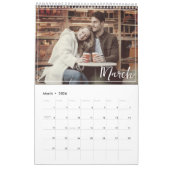 Elegant & Modern 2024 Familie Aangepaste Foto Kalender (Mar 2026)