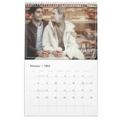 Elegant & Modern 2024 Familie Aangepaste Foto Kalender (Feb 2026)