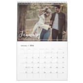 Elegant & Modern 2024 Familie Aangepaste Foto Kalender (Jan 2026)