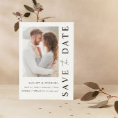 Elegant Modern 2 Foto Wedding Save the Date