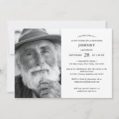 Elegant Modern 2-Photo Funeral/Memorial Service Kaart (Voorkant)