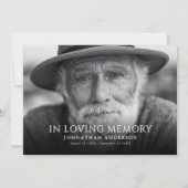 Elegant Modern 2-Photo Funeral/Memorial Service Kaart (Achterkant)