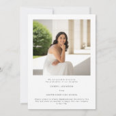 Elegant Modern 2 Photo Graduation Announcement Aankondiging (Achterkant)