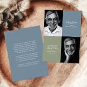 Elegant Modern 2-Photo Printed/Downloadable Death Aankondiging