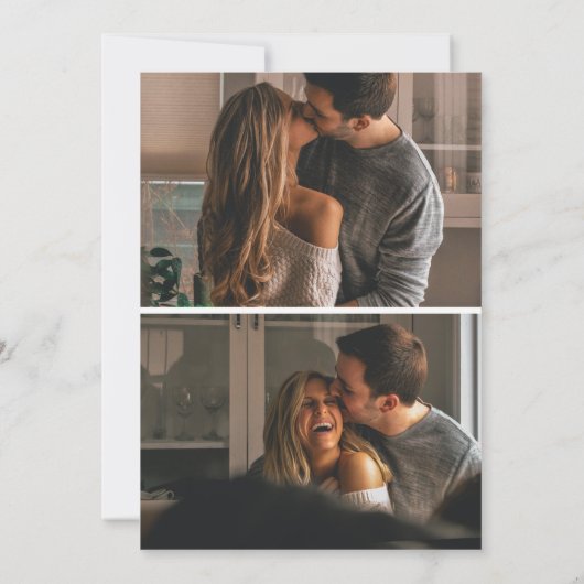 Elegant Modern 3 Photo Wedding Save the Date (Achterkant)