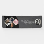 Elegant Modern 4 foto Small Business Spandoek (Horizontaal)