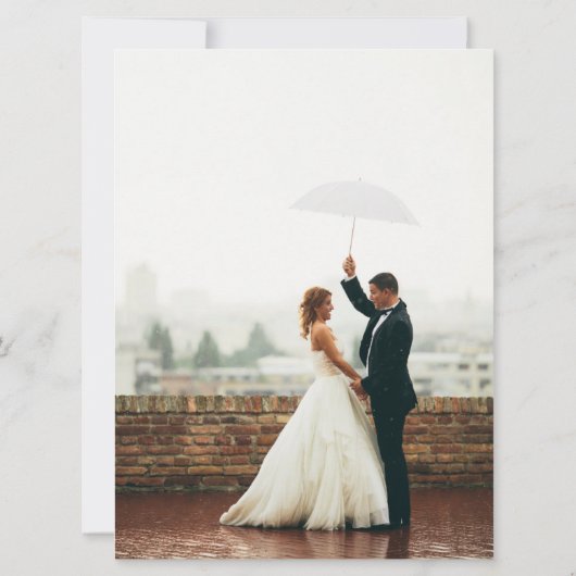 Elegant Modern 4 Foto Weddenschap Hartelijk dank (Achterkant)