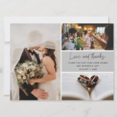Elegant Modern 4 Foto Weddenschap Hartelijk dank (Voorkant)