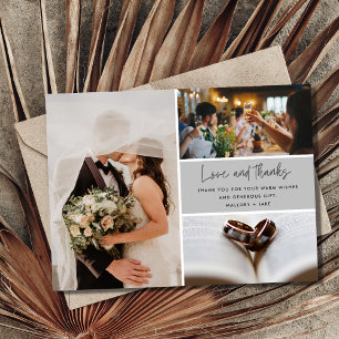 Elegant Modern 4 Foto Weddenschap Hartelijk dank