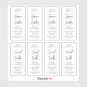 Elegant Modern 4 OZ Cosmo Fles Verticaal Label (Vel)