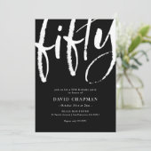 Elegant Modern 50e verjaardag Kaart (Staand voorkant)