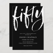 Elegant Modern 50e verjaardag Kaart (Voorkant / Achterkant)